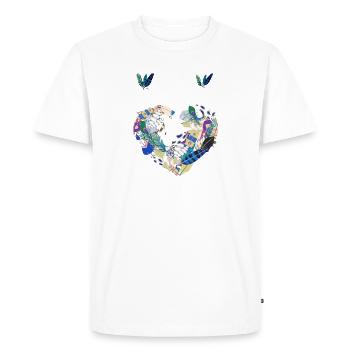 save winnetou,font,typo,Winnetou, feathers - Men's Premium Organic T-Shirt - white - Front - Nico (187cm)