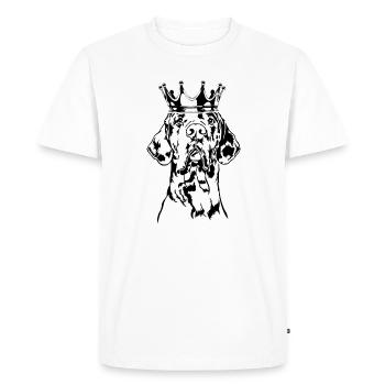Chiens de la couronne de Dogue allemand Wilsigns - T-shirt Premium bio Homme - blanc - Devant - Nico (187cm)