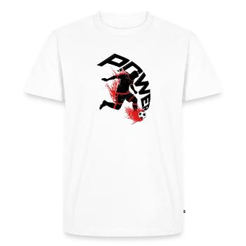 La puissance du football - T-shirt Premium bio Homme - blanc - Devant - Nico (187cm)