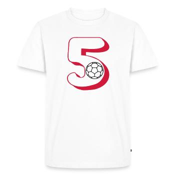 Number 5 handball player - Men's Premium Organic T-Shirt - white - Front - Nico (187cm)