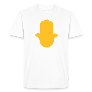 fatima khamsa main musulman kabbale - T-shirt Premium bio Homme - blanc - Devant - Nico (187cm)