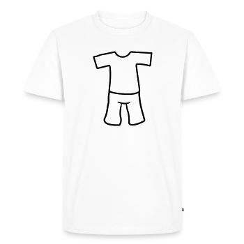 hot t shirt top clothes trousers put on short - Men's Premium Organic T-Shirt - white - Front - Nico (187cm)