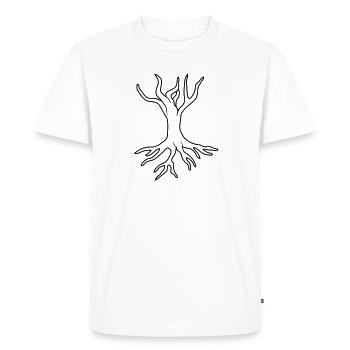 Conception d'arbre racine - T-shirt Premium bio Homme - blanc - Devant - Nico (187cm)