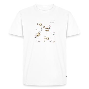ne touche pas mes bulles - T-shirt Premium bio Homme - blanc - Devant - Nico (187cm)