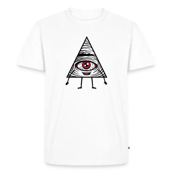 Comic Figure Eye - Men's Premium Organic T-Shirt - white - Front - Nico (187cm)
