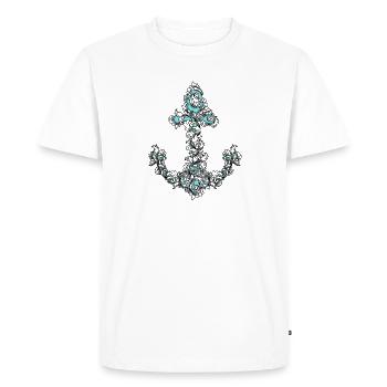 Ship anchor - Men's Premium Organic T-Shirt - white - Front - Nico (187cm)