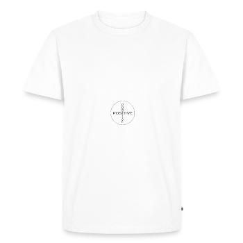 Being positive - Motivation - Men's Premium Organic T-Shirt - white - Front - Nico (187cm)