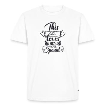 Cocker Spaniel - Men's Premium Organic T-Shirt - white - Front - Nico (187cm)