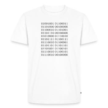 Binary Code "I'm a programmer" - Men's Premium Organic T-Shirt - white - Front - Nico (187cm)