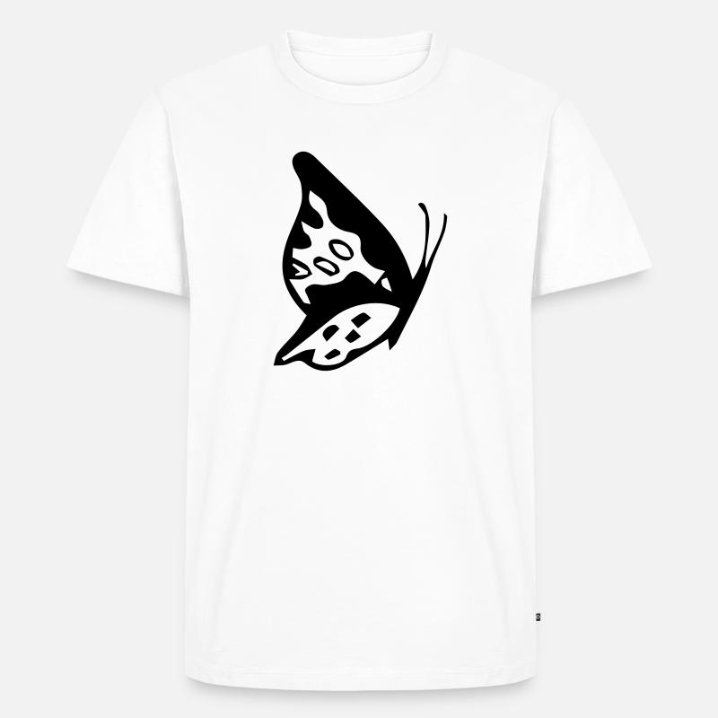 schmetterling - Männer Premium Bio T-Shirt - Weiß