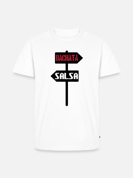 Bachata salsa sign - Men's Premium Organic T-Shirt - white