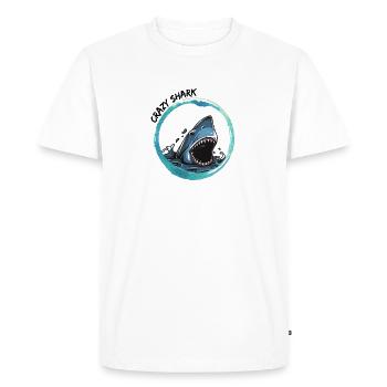 Crazy - Men's Premium Organic T-Shirt - white - Front - Nico (187cm)