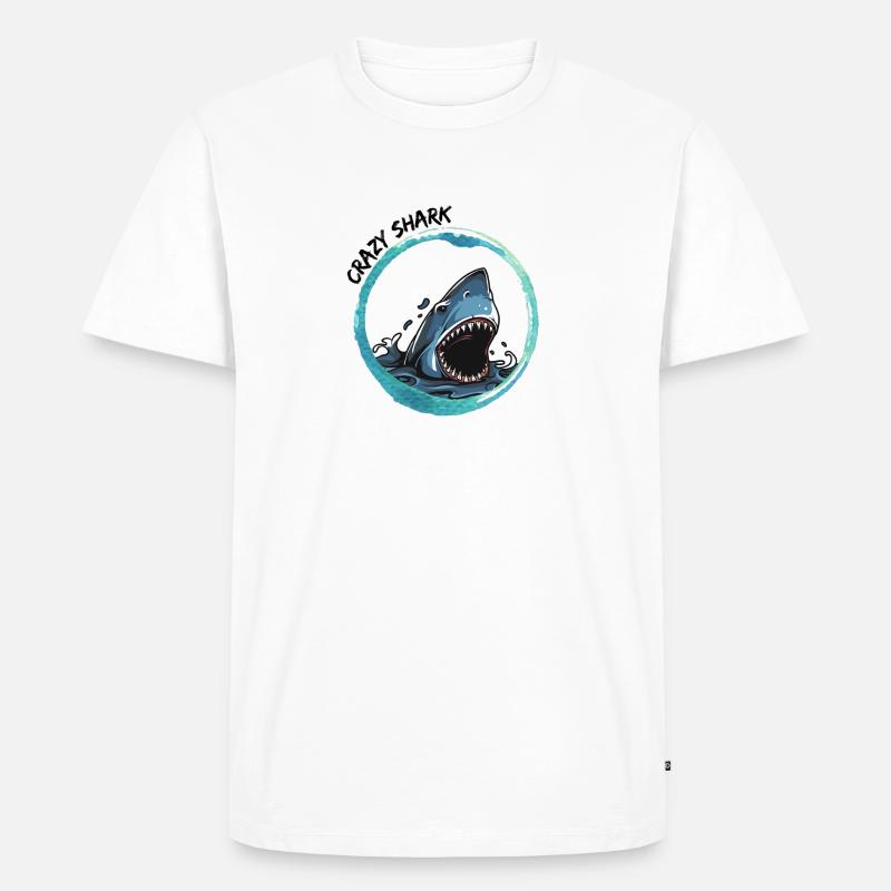 Crazy - Männer Premium Bio T-Shirt - Weiß