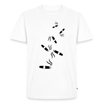 Symbole du cigare - T-shirt Premium bio Homme - blanc - Devant - Nico (187cm)