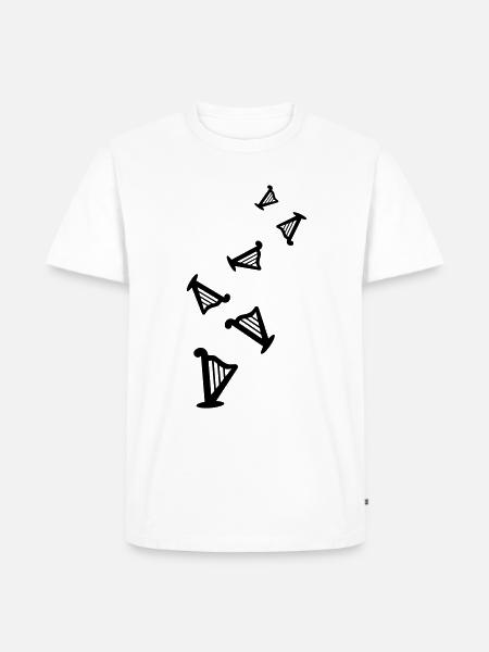 Harp Music - Men's Premium Organic T-Shirt - white