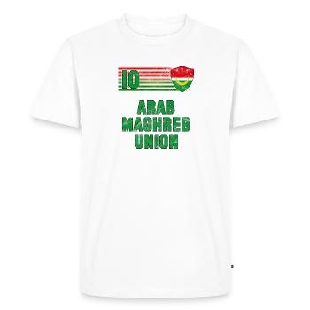 Équipe de football de l’Union du Maghreb arabe - T-shirt Premium bio Homme - blanc - Devant - Nico (187cm)