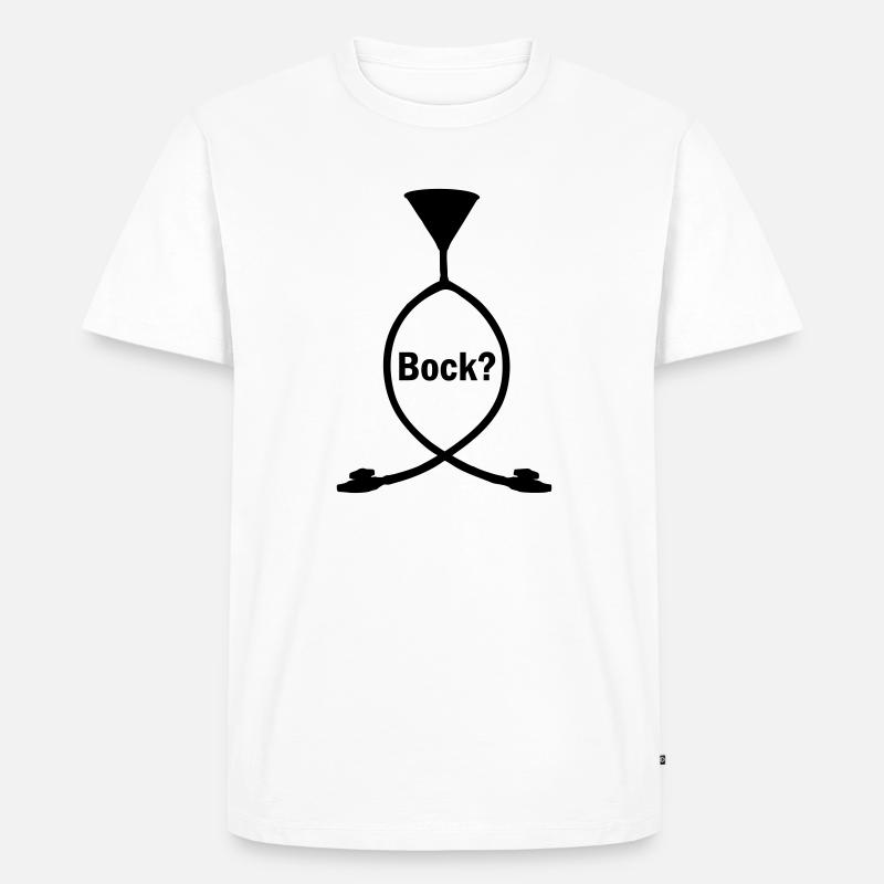Doppel-Trichter - Männer Premium Bio T-Shirt - Weiß
