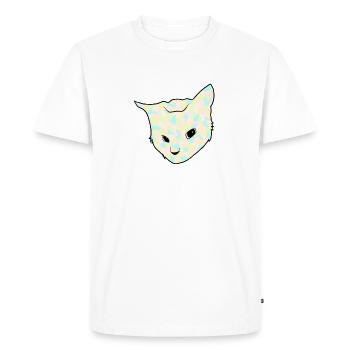 Opalcat curieux - T-shirt Premium bio Homme - blanc - Devant - Nico (187cm)