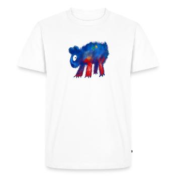 Animal coloré - T-shirt Premium bio Homme - blanc - Devant - Nico (187cm)