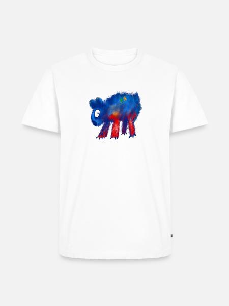 Buntes Tier - Männer Premium Bio T-Shirt - Weiß