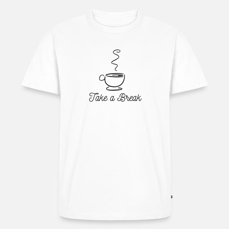 Break - Männer Premium Bio T-Shirt - Weiß