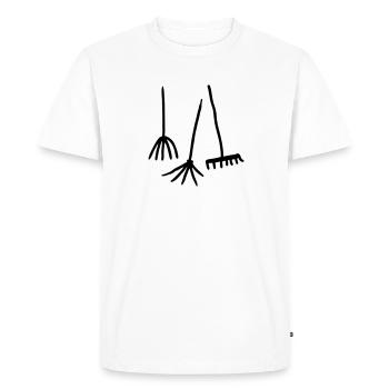 Outils de jardin - T-shirt Premium bio Homme - blanc - Devant - Nico (187cm)