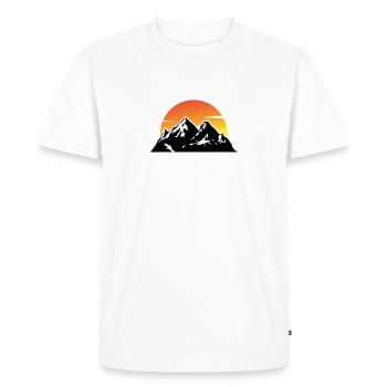 Ne jouez jamais avec un randonneur - T-shirt Premium bio Homme - blanc - Devant - Nico (187cm)