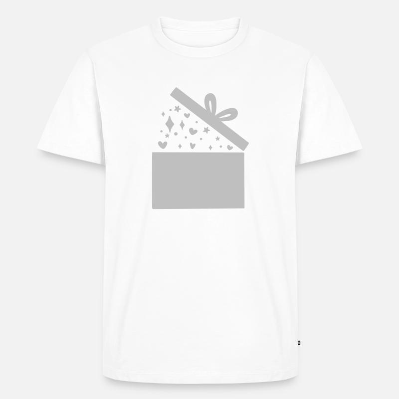 Geschenk einfärbig - Männer Premium Bio T-Shirt - Weiß