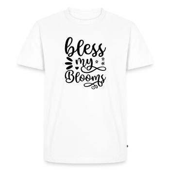 14 BÉNIS MES FLEURS - T-shirt Premium bio Homme - blanc - Devant - Nico (187cm)