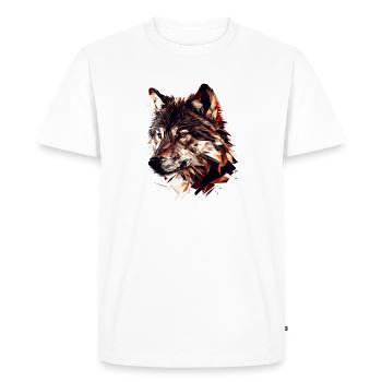 Art du loup - T-shirt Premium bio Homme - blanc - Devant - Nico (187cm)