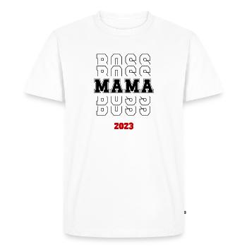 T-SHIRT MAMA BOSS - MAMAN DE L'ANNEE CADEAU MAMA - T-shirt Premium bio Homme - blanc - Devant - Nico (187cm)