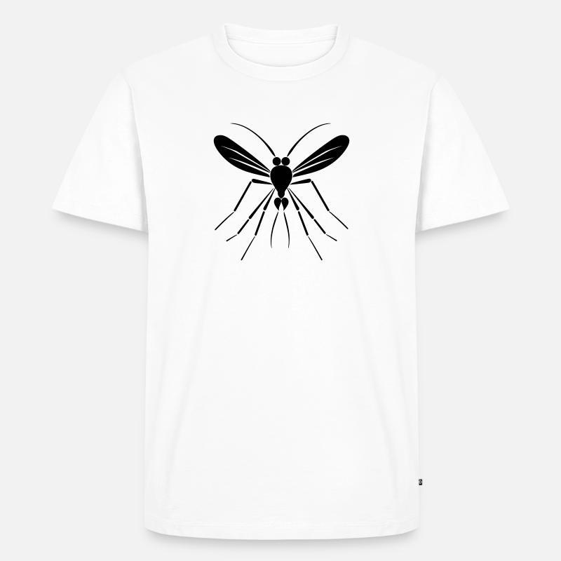 Mücke - Männer Premium Bio T-Shirt - Weiß