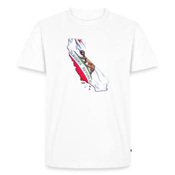 Californie (États-Unis) | Drapeau réel | Carte du drapeau - T-shirt Premium bio Homme - blanc - Devant - Nico (187cm)