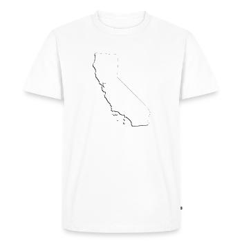 Californie (États-Unis) | Carte | Ombre - T-shirt Premium bio Homme - blanc - Devant - Nico (187cm)