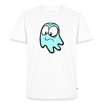 Heuli en turquoise - T-shirt Premium bio Homme - blanc - Devant - Nico (187cm)
