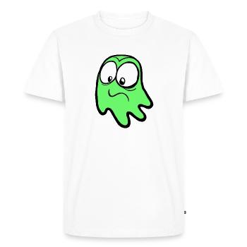 Pleurer en vert - T-shirt Premium bio Homme - blanc - Devant - Nico (187cm)