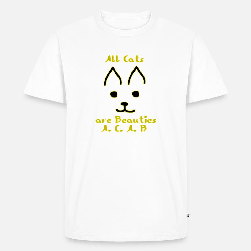 acatsab - Männer Premium Bio T-Shirt - Weiß