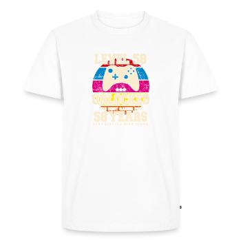 Original 1966 58 Year Old Level 58 Unlock - Men's Premium Organic T-Shirt - white - Front - Nico (187cm)
