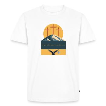 If you know you Know - Christ - Men's Premium Organic T-Shirt - white - Front - Nico (187cm)