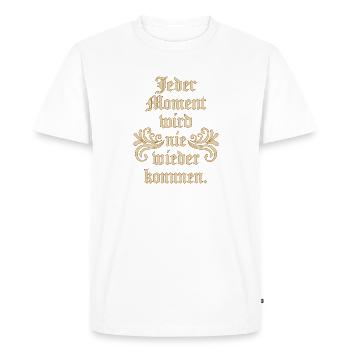 Chaque instant - T-shirt Premium bio Homme - blanc - Devant - Nico (187cm)