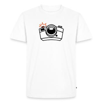 Photo camera drawing for avid photographers - Men's Premium Organic T-Shirt - white - Front - Nico (187cm)