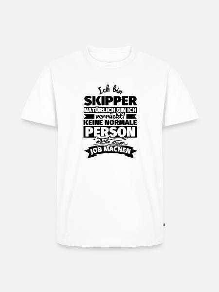 Skipper Geschenke - Männer Premium Bio T-Shirt - Weiß