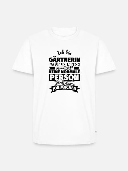 Gärtnerin Geschenke - Männer Premium Bio T-Shirt - Weiß