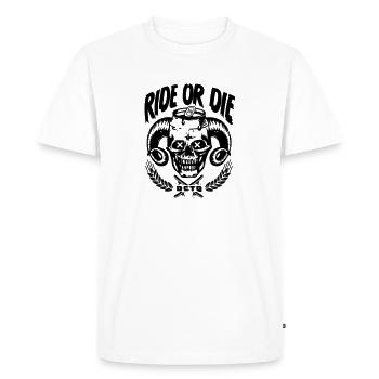 Ride or Die - T-shirt Premium bio Homme - blanc - Devant - Nico (187cm)