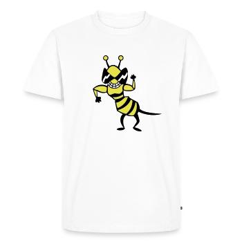 Wasp - Bee - T-shirt Premium bio Homme - blanc - Devant - Nico (187cm)