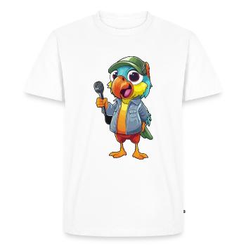 Comédien Squawkster - T-shirt Premium bio Homme - blanc - Devant - Nico (187cm)
