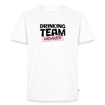 Drinking Team : Member - T-shirt Premium bio Homme - blanc - Devant - Nico (187cm)