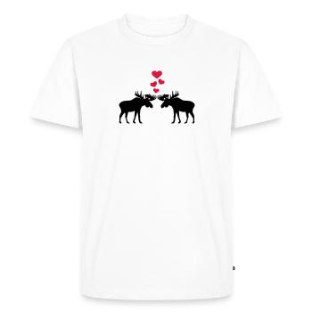 Élan - T-shirt Premium bio Homme - blanc - Devant - Nico (187cm)