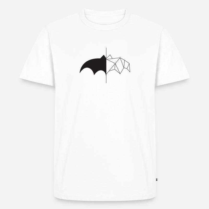 Fledermaus - Clear - - Männer Premium Bio T-Shirt - Weiß
