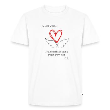 Never forget... - Men's Premium Organic T-Shirt - white - Front - Nico (187cm)